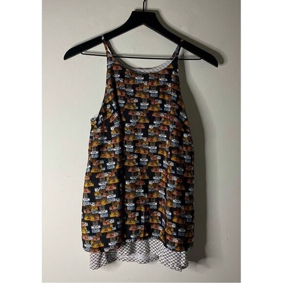 Anthropologie Porridge Retro Suitcase Novelty Print Top - Picture 2 of 10